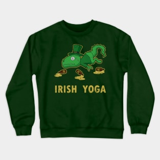 Irish Yoga T Rex St Patricks Day Crewneck Sweatshirt